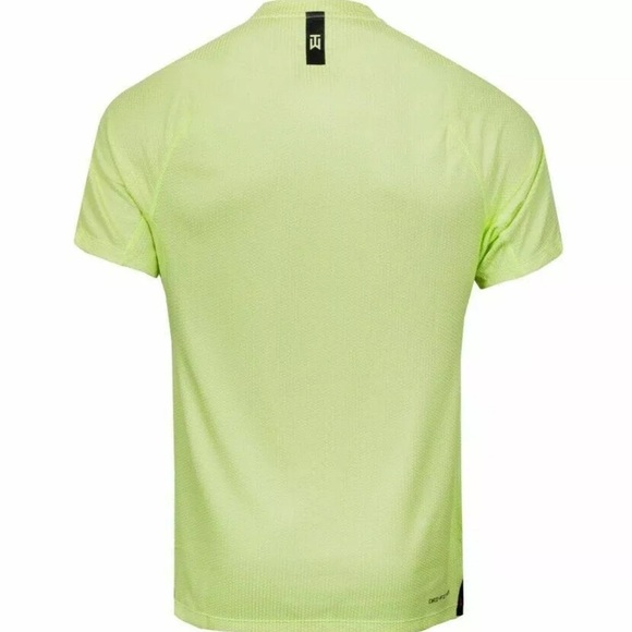 Nike X Tiger Woods DRIFIT ADV Polo Golf Shirt Men's Yellow Shirt XXL NEW - Picture 6 of 13